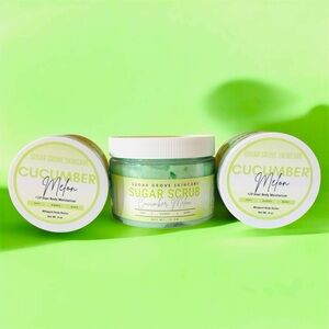 Cucumber Melon Foaming Sugar Scrub And Body Butter  Set